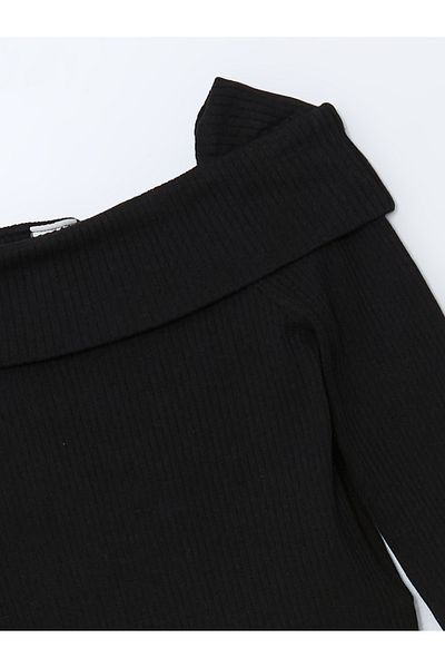 LC Waikiki Tricou Crop pentru fetiță cu gât barcă