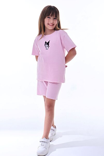 ZUZUNGA Ribana Beybi Overlock Detailed Kuromi Embroidered Top-Under Set