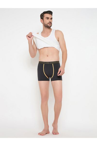 John Player By Styli Pack of 2 - Solid Trunks with Striped Waistband