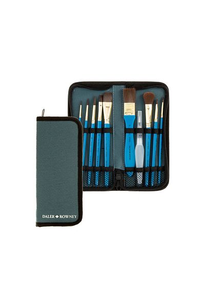 Daler Rowney Simply Watercolor Σετ πινέλου με τσάντα 10 τεμαχίων