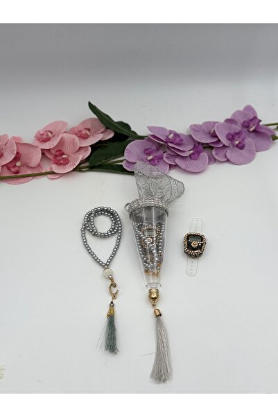 Uğurlu Hac Set de 10 mătănii din argint sterling pentru rugăciune.