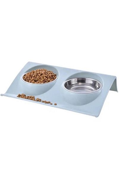 Bogadini Set Boluri Alimentare Din Inox Pentru Pisici Si Caini, Antiderapante