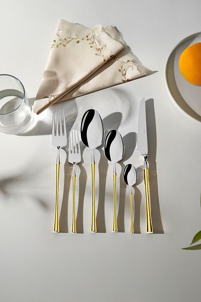 Nehir Marbella Gold Simple 6-Person 36-Piece Cutlery Set
