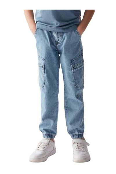 Zekids Children's Stretchy Thin Fabric Jeans with Elastic Legs