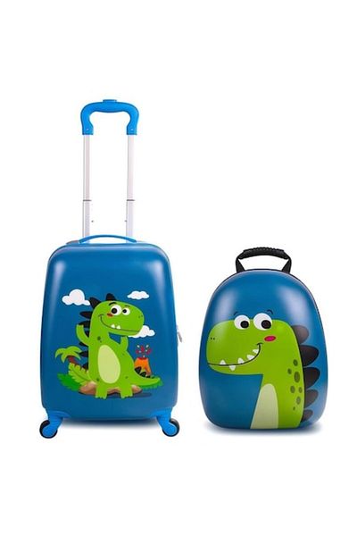 OEM Set Troler cabina copii si Rucsac copii 47/37 cm, model Dinozaur SULTAN, TR-4