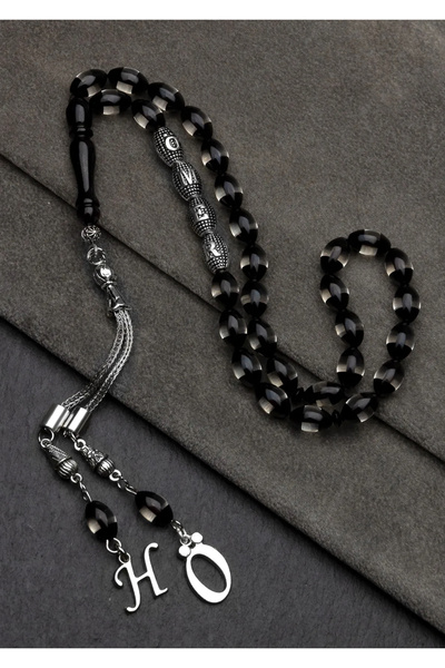 EHİNOS Kişiye Özel Erkek Hediye Harfli Kehribar Tespih, İsimli Tesbih