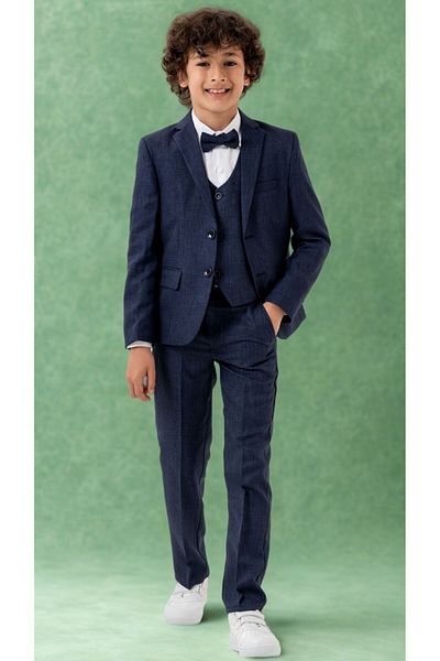 Atlas Kids Boys' Tuxedo Suit – Jacket, Pants, Vest, Bow Tie, Shirt Set of 5