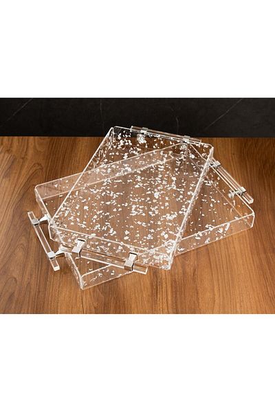 TOHFAT-AL MAIDAH Luxury Acrylic Tray Set 2 Pieces