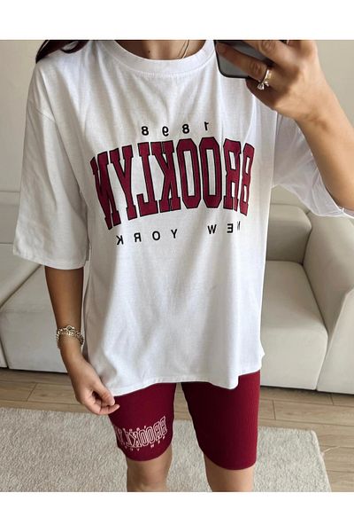 Zoom Butik Brooklyn Leggings Set - Bordo