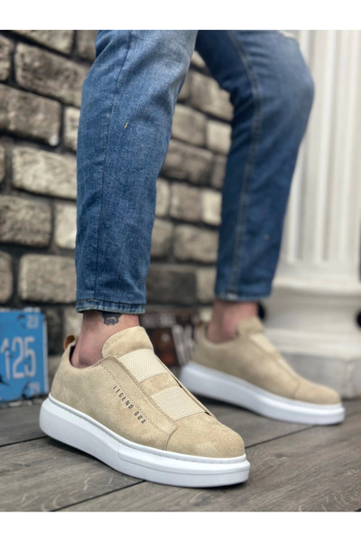 aradimtaradim حذاء رجالي BA0307 BOA سميك من جلد الغزال ذو نعل عالٍ وشريط مزدو...