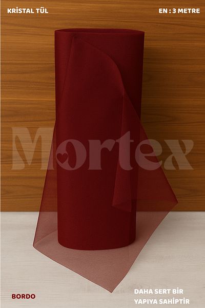 Mortex Κρυστάλλινο τούλι Βουργουνδίας 100x300 εκ |   Αρραβώνας, Χένα, Γάμος, Πακέτο, Πόρτα και Διακόσμηση πάρτι
