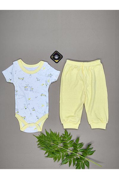 vieso Baby Zipper Body and Bottom Pajama Set