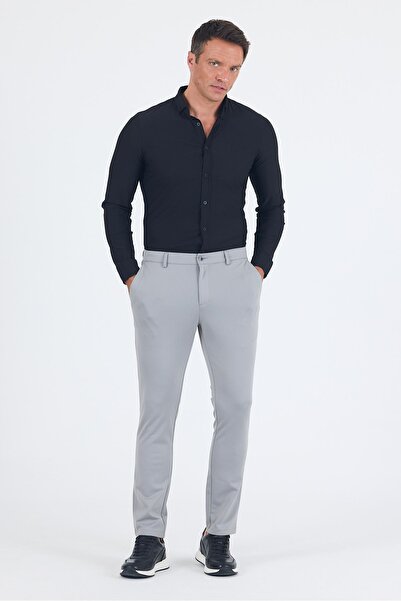 İmza Gray Side Pocket Casual Slim Fit Trousers 1003250163