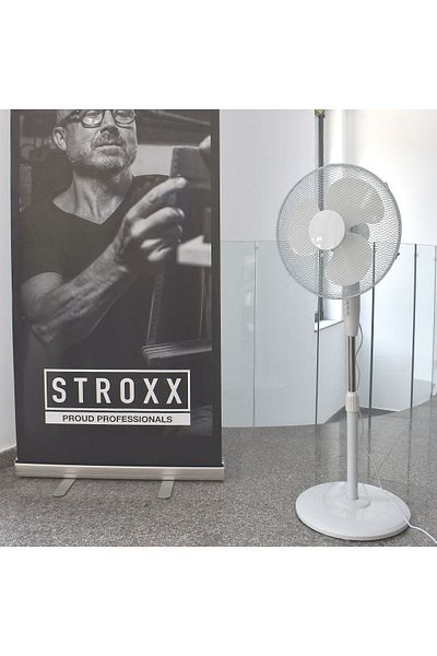 STROXX Foot fan, STROXX, diameter 400 mm, 40W, 3 speed settings, metal grille, white color