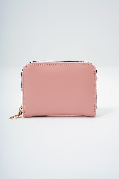 VAGGON Women's Pink Faux Leather Card Holder Size Zippered Mini Wallet Prmx14076