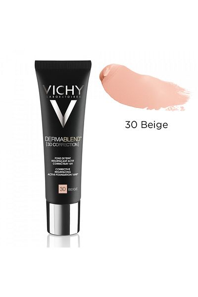 Vichy Dermablend 3D Correction Foundation – Shade 30, SPF25, 16H Smoothing Coverage, 30ml