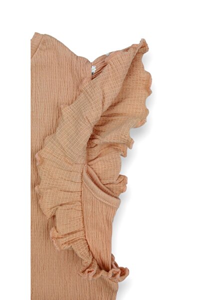 Via Girls Girl's Set of 2 Wrinkled Fabric Ruffle Short Sleeve Bodysuit | Children's Clothing for 5-8 Years