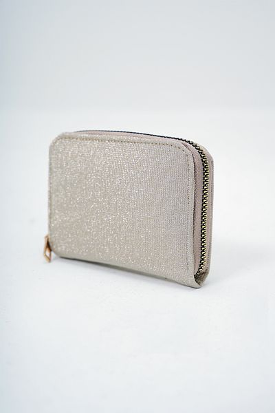 VAGGON Women's Gold Zippered Coin Compartment Silvery Stylish Mini Folding Wallet Prmx14080