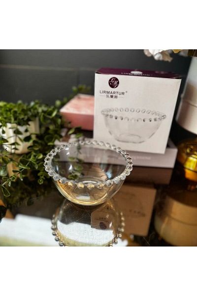 hinezahome Glass Bead Bowl Set of 2