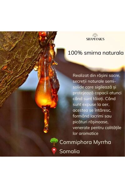 Shamanics Tamaie naturala, smirna, commiphora myrrha, 25g
