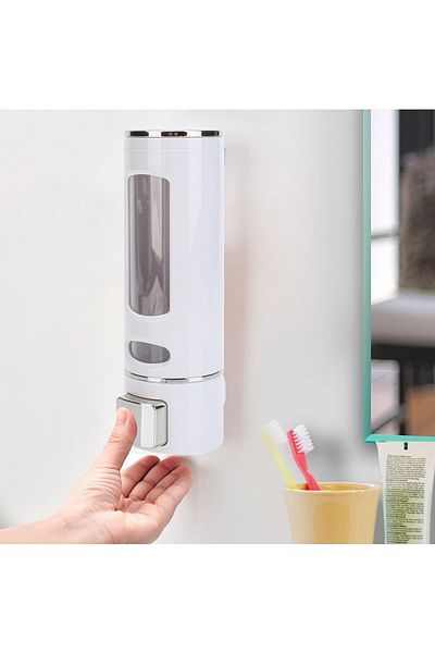 Sea Home 2Pcs 400ml Shower Shampoo Dispenser,Refillable Shampoo and Conditioner Bottles Bathroom Kitchen Hotel