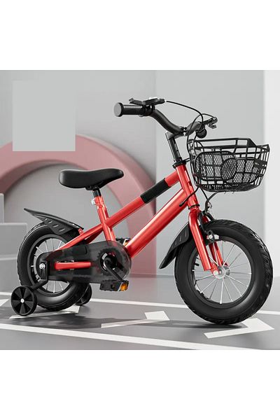 LUDIRO Bicicleta pentru Copii Ludiro 16 Inch, Diametru Roti 40 Cm, Ideala pentru Copii de 4-7 Ani, Rosu