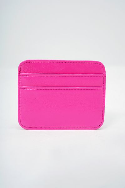 VAGGON Women's Fuchsia Faux Leather Mini Card Holder Prmx14079
