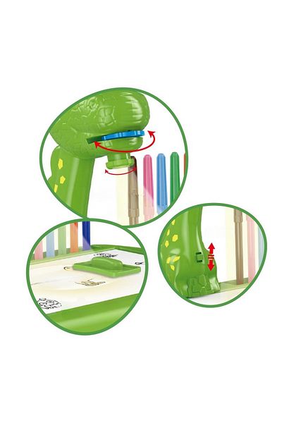 LUDIRO Set Masuta pentru Desen cu Proiector Holografic si Accesorii, Discuri cu 24 Modele, Dinozaur, Verde