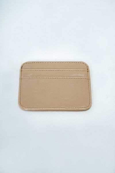 VAGGON Women's Beige Faux Leather Card Holder Size Zippered Mini Wallet Prmx14076