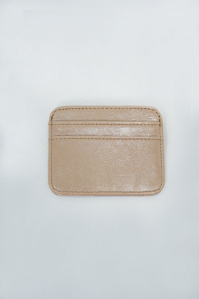 VAGGON Women's Beige Faux Leather Card Holder Size Zippered Mini Wallet Prmx14076