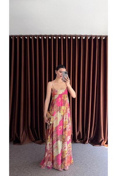 HAZELANNA Printed Thin Strap Colorful Dress