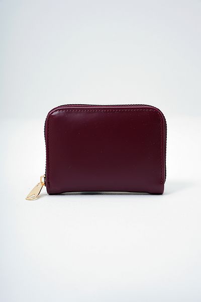 VAGGON Women's Burgundy Faux Leather Card Holder Size Zippered Mini Wallet Prmx14076