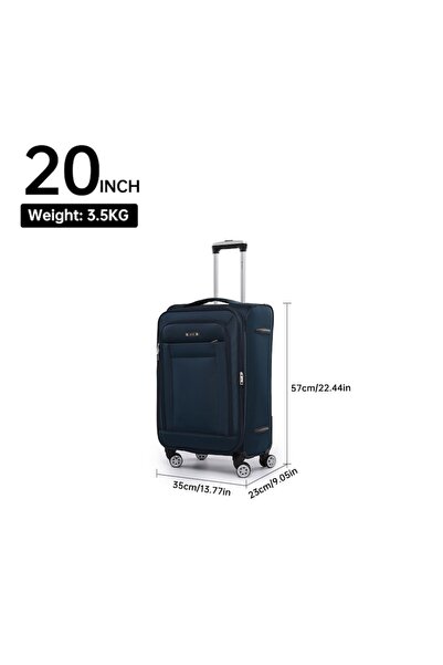 Ormi Troler ORMI, rigid, 4 roti, albastru inchis, 35x23x57cm