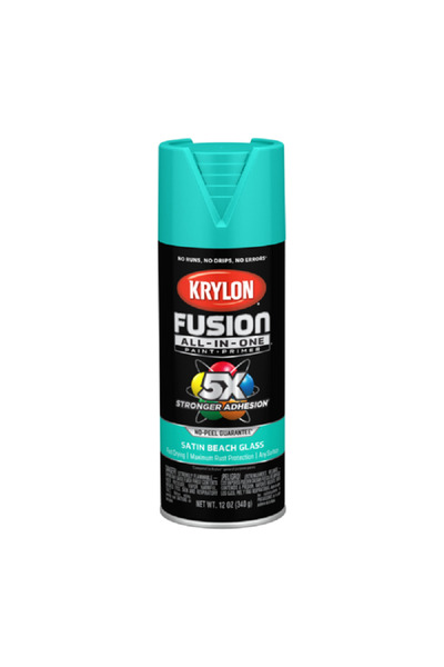 Krylon طلاء بخاخ فيوجن الكل في واحد المقاوم للصدأ، ساتان بيتش جلاس، 12 أونصة