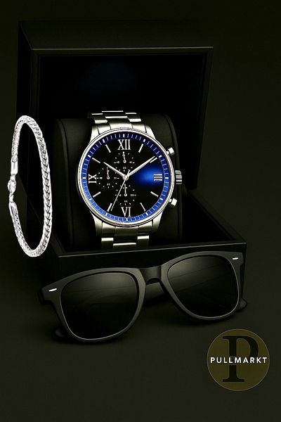 pullmarkt Set of 3 - Glasses + Bracelet + Watch