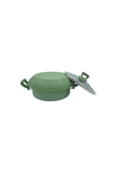 drobina Turkish Granite Upside-Down Pot 3 Pieces Dropina 26 cm Green