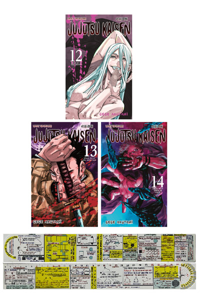 Gerekli Şeyler Yayıncılık Jujutsu Kaisen 12-13-14. Ciltler Manga Seti + Mat. ...