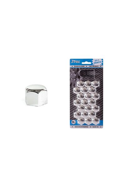 JollyMag Set capace prezoane 19 mm, culoare Crom