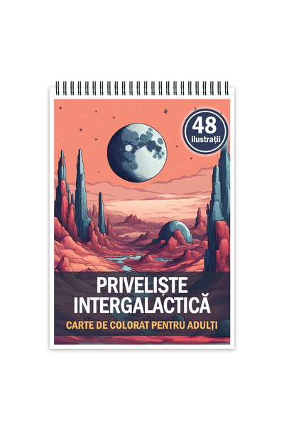 Legendary Gifts Carte de colorat cu 48 de ilustratii, Priveliste intergalacti...