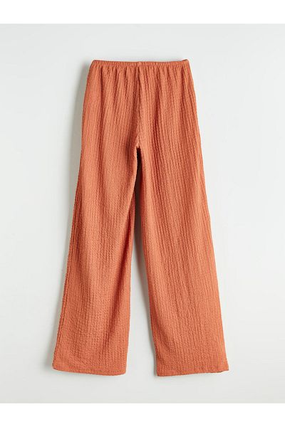 LC Waikiki Elastic Waist Textured Women's Trousers