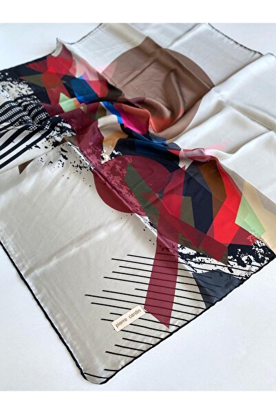 Pierre Cardin Sura İpek Eşarp 8774230-312-48684 Taş Karışık Desen