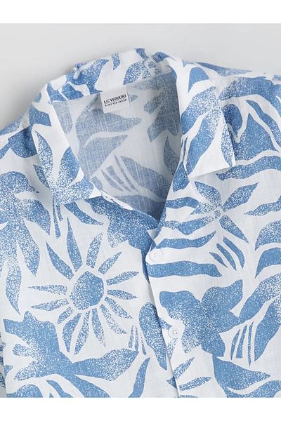 LC Waikiki Lcw Kids Blue Patterned Boys Shirt