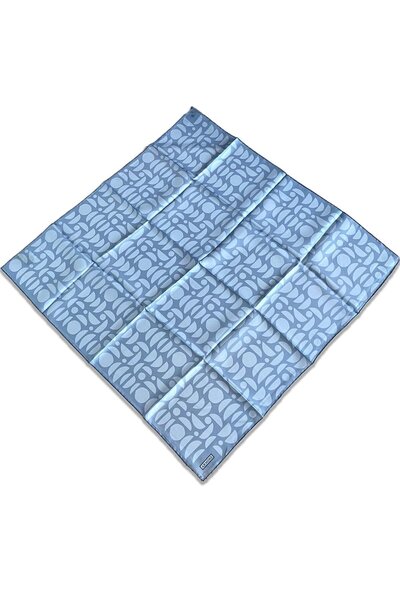 Armine Μπλε γεωμετρικό σχέδιο Sura μεταξωτό μαντήλι 9174 - 32