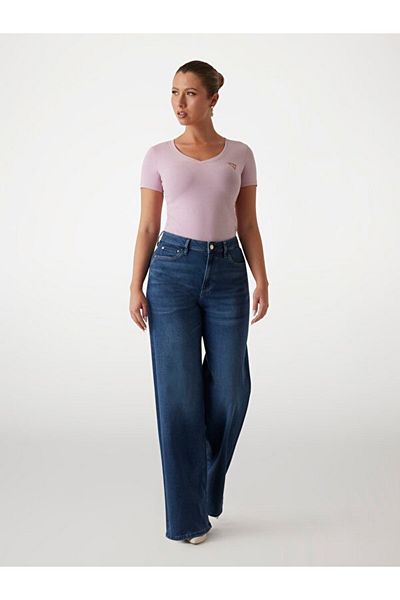 Guess Tricou Ss Vn Mini pentru femei Slim Fit