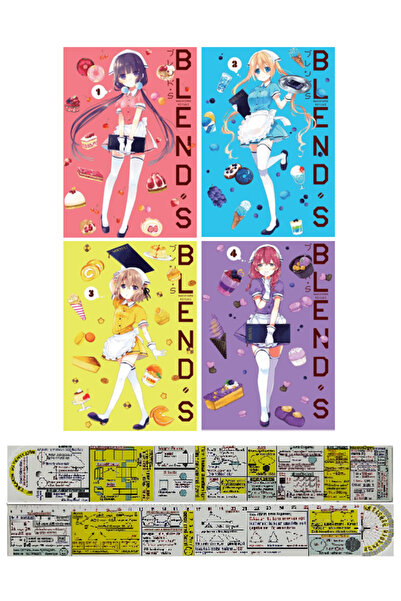 Kayıp Kıta Yayınları Blend S 1-2-3-4. Ciltler Manga Seti + Mat. Öğreten Cetvel