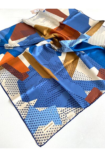 Pierre Cardin Tivil Silk Scarf 8331438 - 921 - 48493 Blue Mixed Pattern