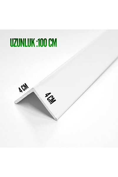Nalbur Bakkal 4x4cm Köşe Profili Alüminyum Köşebent L Profil Beyaz 100cm