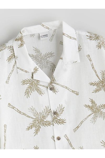 LC Waikiki Lcw Kids Ecru Patterned Boy's Shirt