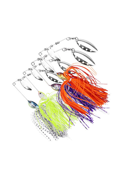 FishEdge Set de 4 năluci artificiale pentru pescuitul la răpători FishEdge, spinnerbait, 10cm, 20 grame