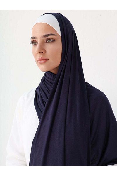 AL JAMIL PREMIUM JERSEY HIJAB - NAVY BLUE